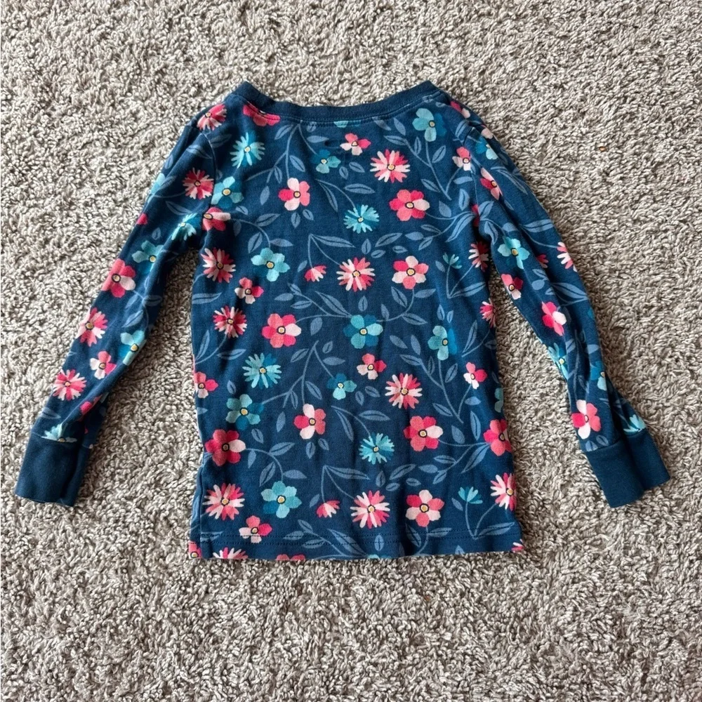 Old Navy Kids Pajama Set - Blue and Pink Floral Pj's Long sleeve pajamas Size 3T